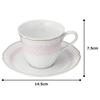 Noritake Coffee Cup & Saucer (Color-Changing Pair Set) 215cc Daisy Bell Microwave-Safe, Pink and Blue Fine Porcelain, P9588A/1705-01