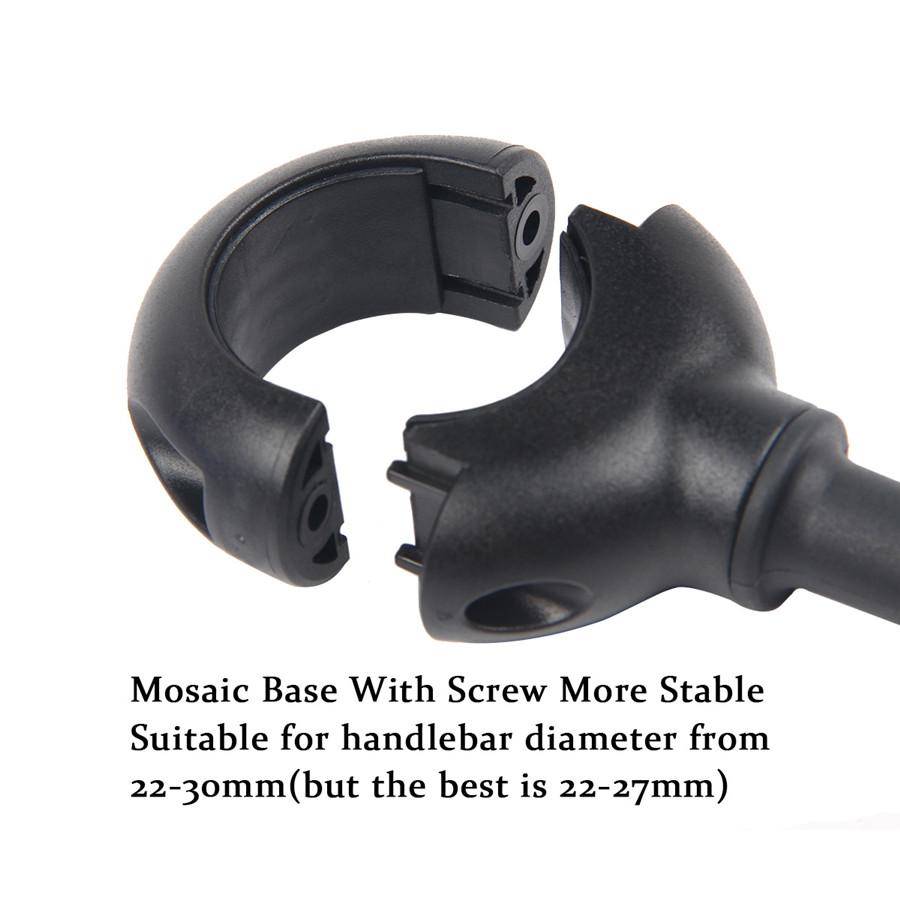 1x Bendable Handlebar Mirror 22-30mm Clamp Motorcycle ATV E-Bike Bicycle Scooter