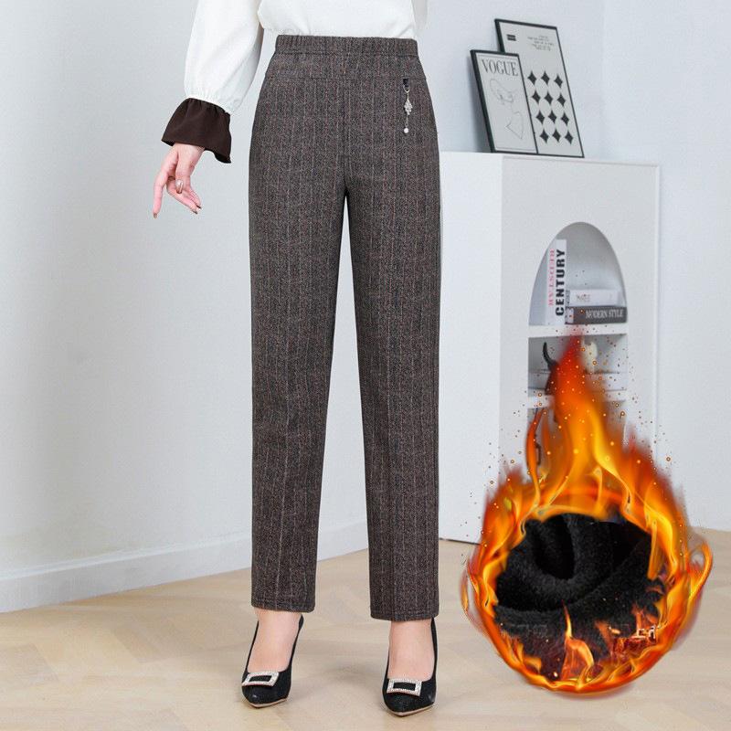 

Бархатные осенне-зимние размеры XL-8XL оверсайз повседневные брюки женские длинные свободные брюки с высокой талией женские весенне-осенние брюки эластичные брюки 8XL