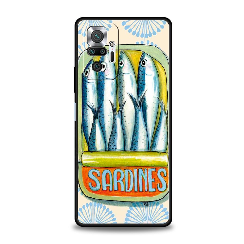

Sardines Canned Phone Case For Xiaomi Redmi Note 14 13 12 5G 11 10 Pro Plus 4G 9S 9 14C 13C 12C 10C 9C 9A Soft TPU Cover Redmi Note 14 Pro5G