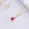 Simple Natural Filled Ruby July Birthstone Pendant 925 Sterling Silver Necklace Fine Jewelry for Women's Anniversary Party Gifts