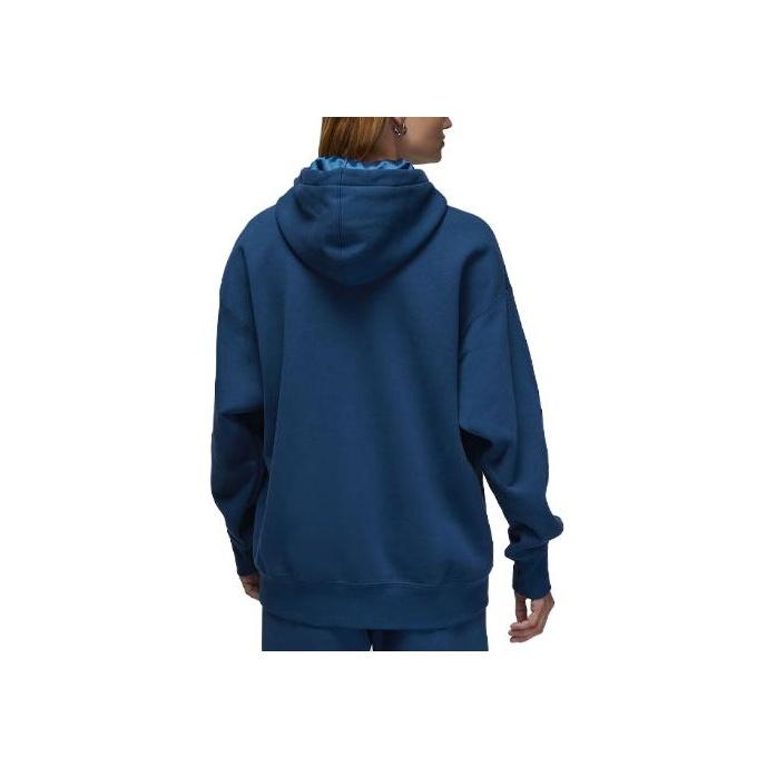 Jordan Flight Fleece Solid Logo Loose Hoodie Women Hoodies French-Blue FB5110-427