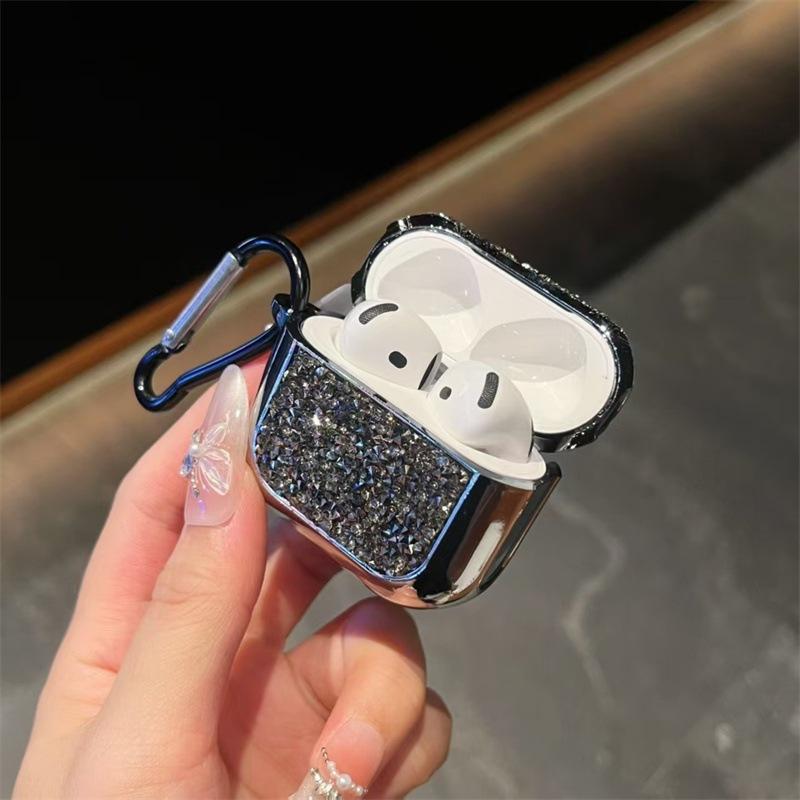 Electroplating flash drill AirPods Pro suitable for Apple 1/1/1/1st generation wireless bluetooth headset cover anti-drop advanced sense