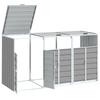 vidaXL Mülltonnenbox für 3 Tonnen Grau 216x81x115 cm Stahl