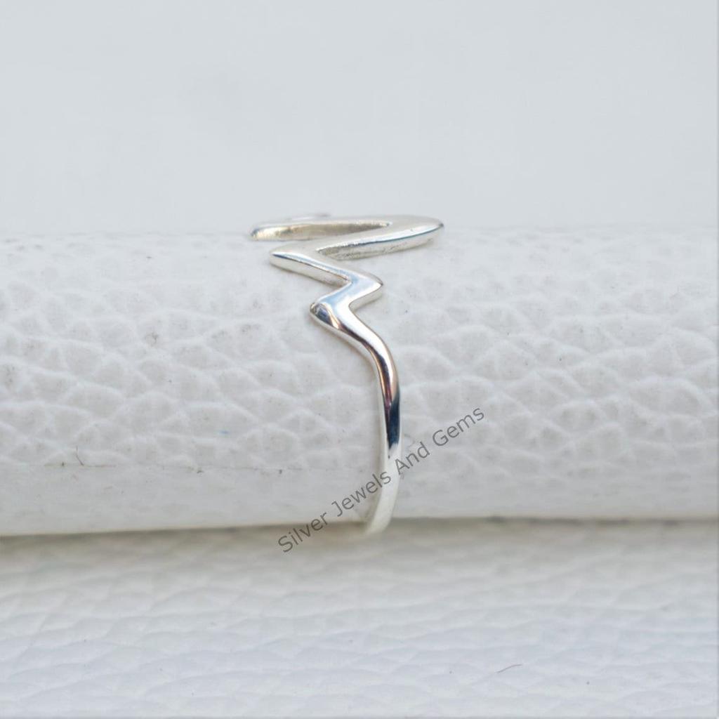 Heart Beat Ring, 925 Sterling Silver Ring, Handmade Ring, Silver Designer Ring, Gift for Her, Birthday Gift, Promise Ring, Special Ring
