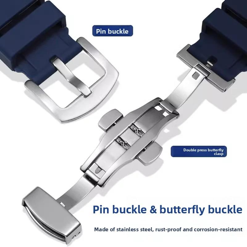 22mm 24mm 26mm Silicone Rubber watch band For Panerai Omega Seiko Longines Diesel strap men's Large size Waterproof  watch chain