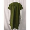 Summer Loose Short Sleeve V-neck Short Dress Women Plus Size Fashion Elegant Thin Party Casual A-line Dress Female Simple Solid Color Women's Clothing