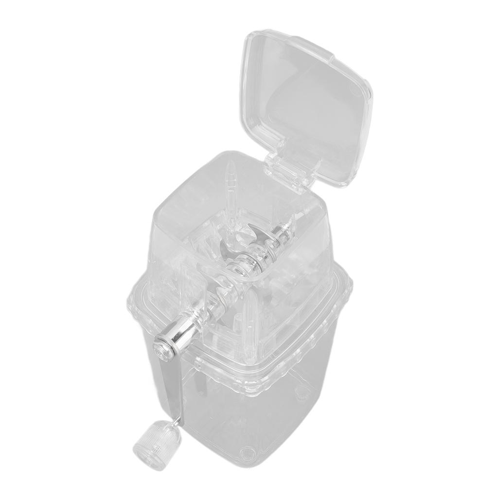 Zdrobitor de gheață manual Mic Portabil Răzuitor Acționat manual Mașină de conuri de zăpadă pentru acasă Transparent