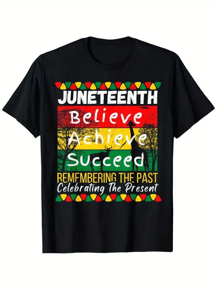 Juneteenth Black Pride Melanin T-Shirt | Unisex Cotton Casual Round Neck Outdoor Unisex T-Shirt S