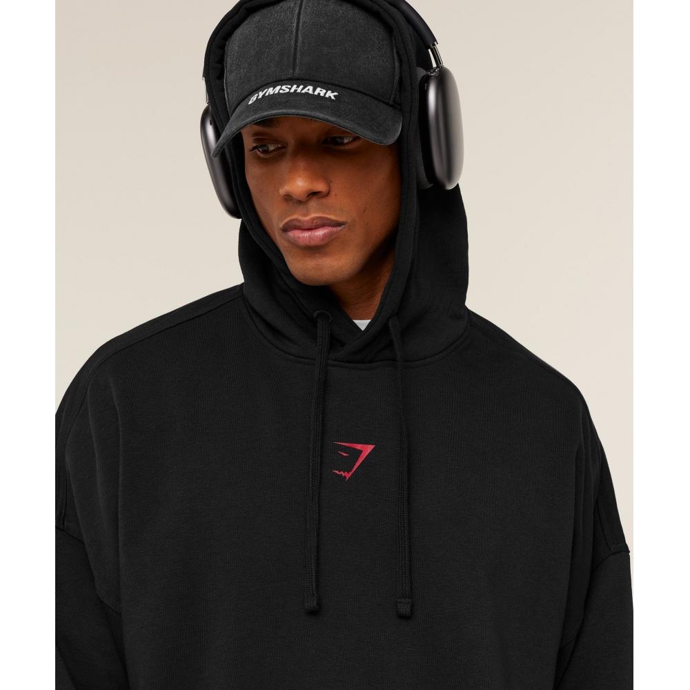 Gymshark Power Hoodie Black Conditioning Red A4b9s Bc1d