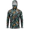 Mens Quick-Dry Ice Silk Long Sleeve Fishing Shirt With Hood Integrated Face Cover Camo Outdoor Performance Top