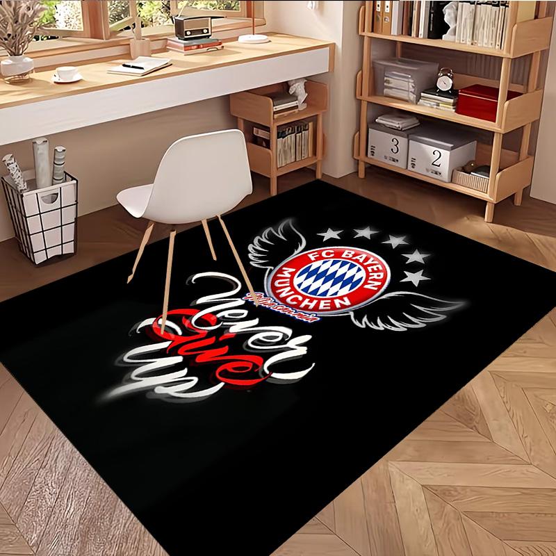 FC Bayern Motiv Teppich, Waschbarer Bodenläufer, Für Eingangsbereich Studentenwohnheim Waschküche Büro Arbeitszimmer, Heimdekoration Geburtstags-Weihnachtsgeschenk