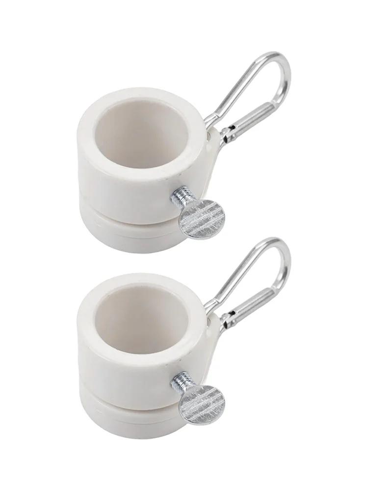 2 Pcs Rotating Flag Clips For 1 Inch Flagpoles PVC Material With Anti Wrap Feature For Home Garden Office And School