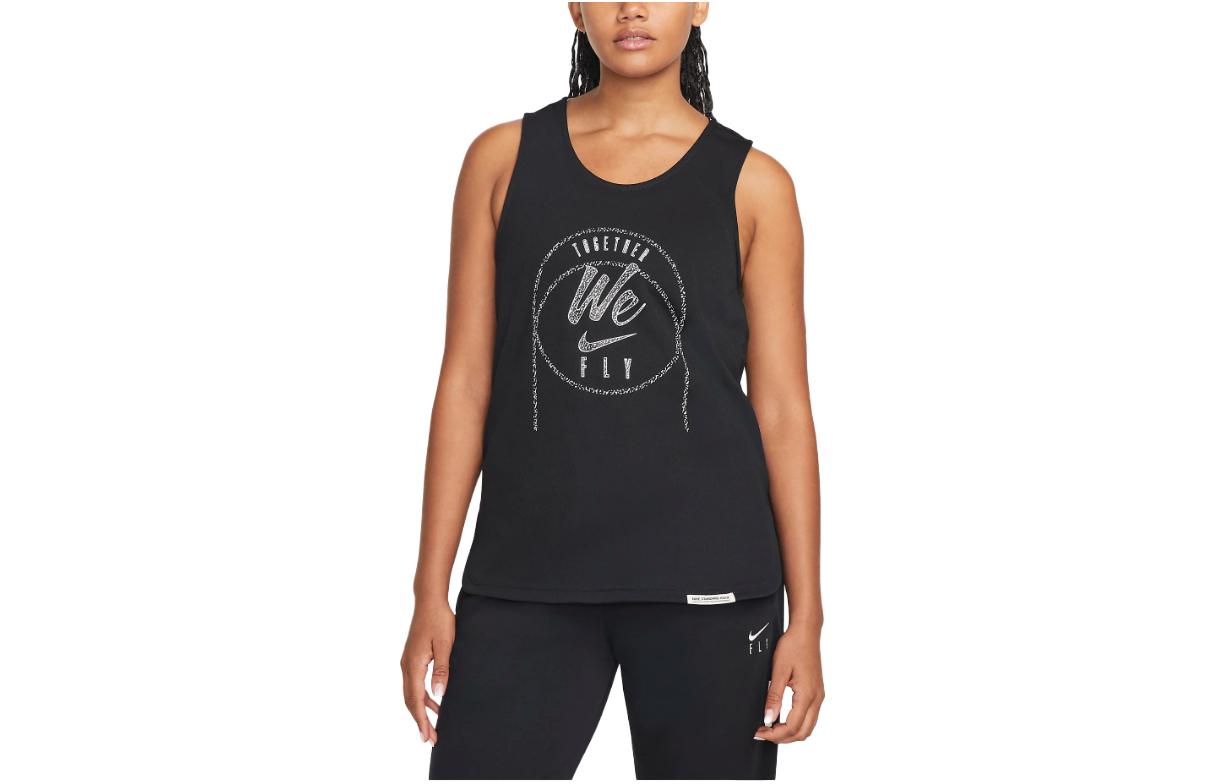 Nike T Shirts Women s Black Crew Neck Moderate Straight Fit DQ6785-010 L