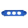 Universal 14cm Aluminum Alloy Battery Tie Down Fasten Bar Bracket 3 Holes (Blue)