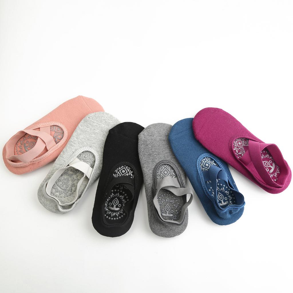Yoga Socks, Cross-Band Terry Thickened Non-Slip Dispensing Sports Socks, Dance Socks Pilates Breathable