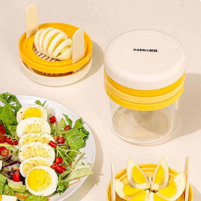 

4 In 1 Egg Slicer Chopper Stainless Steel Fruit Salad Cutter Egg Tools Manual Food Slicer Cutter Processors Kitchen Gadget Tools 1pcs