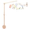 3Pcset Baby Wooden Bed Bell Bracket Mobile Hanging Rattles Toy Hanger Baby Crib Mobile Bed Bell Wood Toy Holder Arm Bracket