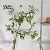 Minimalist Faux Greenery for Office Bamboo Tree Branches, Long Stems Greenery, Artificial Plants, Leaves Flexible Bending Stems, Zen Style Branches