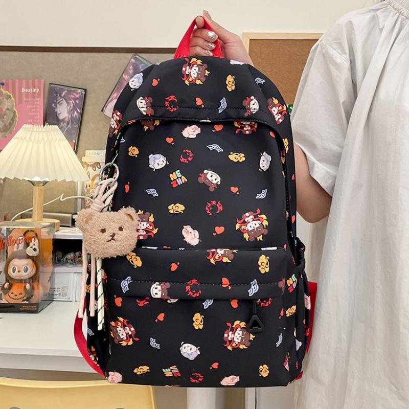 Schoolbag national style animation cartoon printing primary and secondary school students backpack fashion leisure travel backpack personality