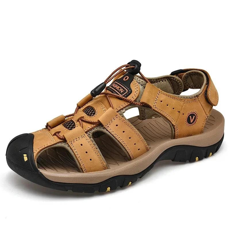Plus Size Men's Sandals Summer Outdoor Head-Carried Beach Shoes Sport Casual Slippers Zapatillas Para Hombre Chaussure Hommes