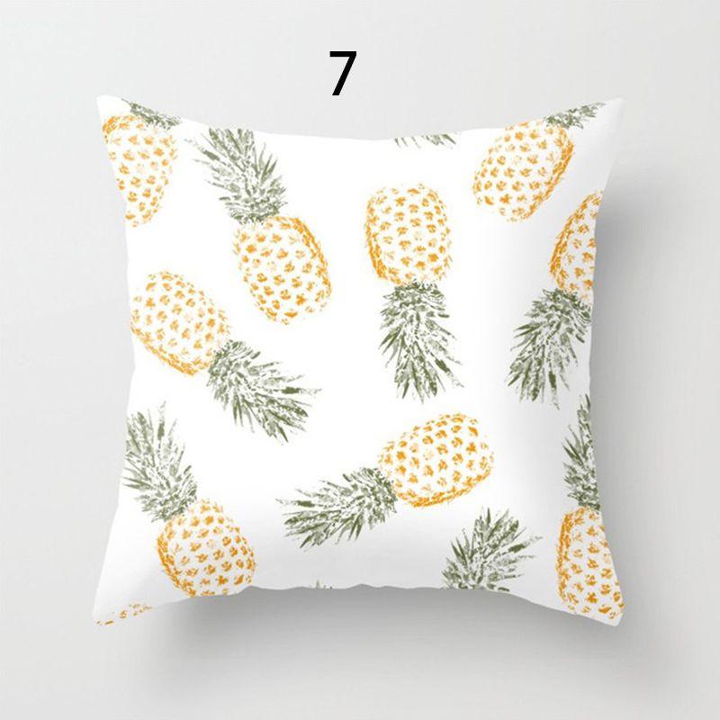 Tropical Fruit Painted Pineapple Pattern Pillowcase For Elegant Home Decor**