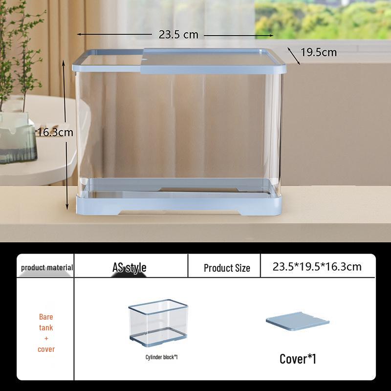 Versatile Desktop Turtle & Fish Aquarium with Basking Platform and Integrated Circulation System