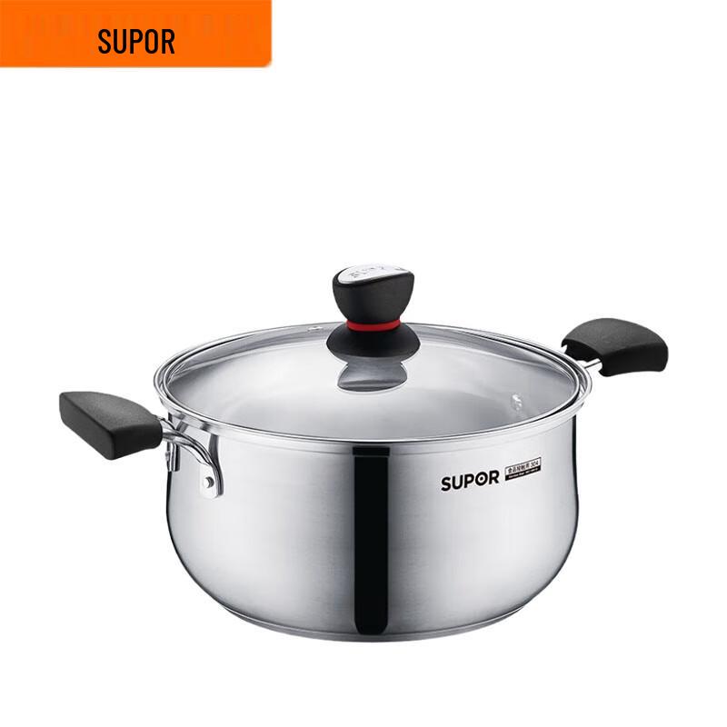 Supor 22cm 304 Stainless Steel Multi-Ply Bottom Stew Pot