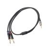3.5mm 1Celsius8 Inch Male To Dual 6.35mm 1Celsius4 Inch TS Male Cable Stereo 1Celsius4 To 1Celsius8 Cable for Amplifier Mixer