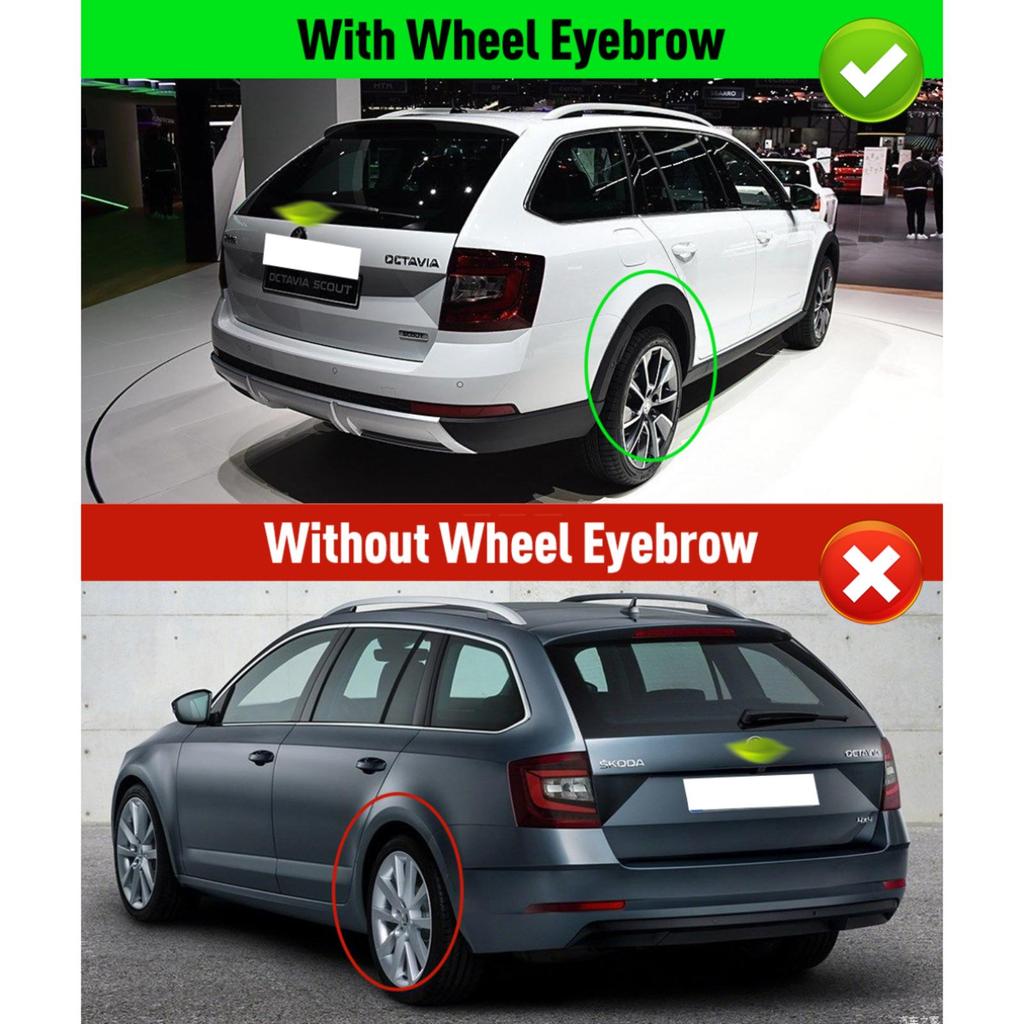 4PCS Splash Guards Mudguards Compatible with Skoda Octavia A7 5E Combi / Estate / Wagon  2017 2018 2019