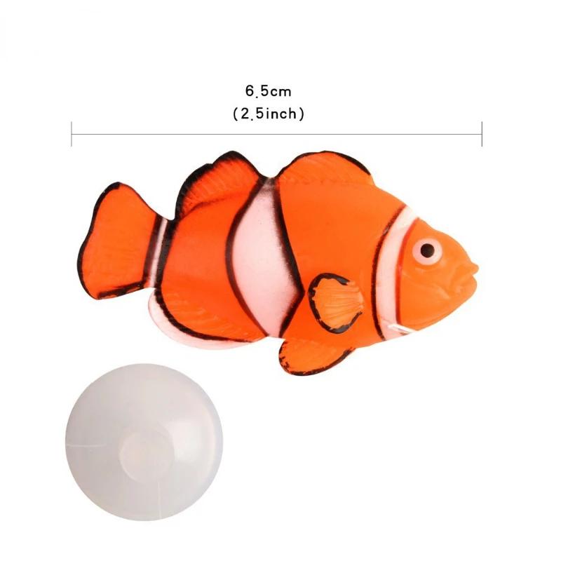 Artificial Aquarium Fish Decorations Silicone Simulation Moving Floating Realistic Fish Vivid Colors Fish Tank Ornaments