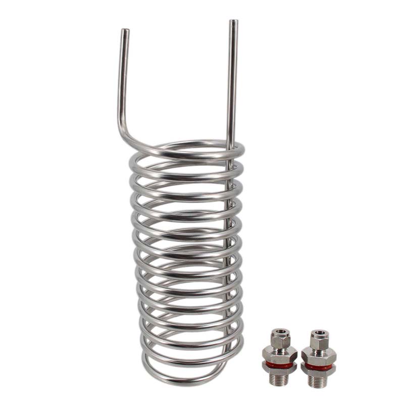 Stainless Glycol Cooling/Heating Coil 3/8"(9.5mm) 15ft(4.7meter) Temp Controller Heat Transfer Immersion Chiller Homebrew