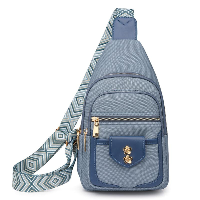 

Женская нагрудная сумка из искусственной кожи, сумка через плечо синий