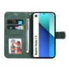 For Xiaomi Redmi Note 13 4G Leather Case Three-color Splicing Phone Cover