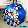 Custom Name Argentina Football Legends Umbrella, Foldable Umbrella Suitable for Outdoor Shopping Travel Sports, Exquisite Gift for Family