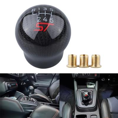 1X For Focus Mk2 Mk3 Mk4 Fiesta Mk7 Mk8 Ecoboost Rs 2.0t Uk Carbon Shift Gear Knob Black Gear Shift Knob Interior Accessories