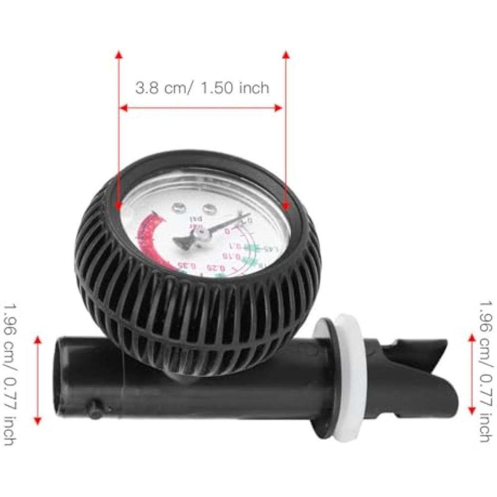 Inflatable Boat, 0-5.08 PSI Air Pressure Fishing Inflatable Boat Barometer Inflatable Boat Parts for Inflatable Boat/Kayak/Surfboard/Raft (Black)