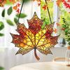 2D Flat Thanksgiving Acrylic Maple Leaves Sun Light Catchers Classic Autumn Celebration Home Door Decor Christmas New Year Decor
