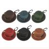 Polyester Fischerhut Anhänger Beutel Leder Einfarbige Cowboykappe Hängende Tasche Spritzwassergeschützt Anti-Verlust