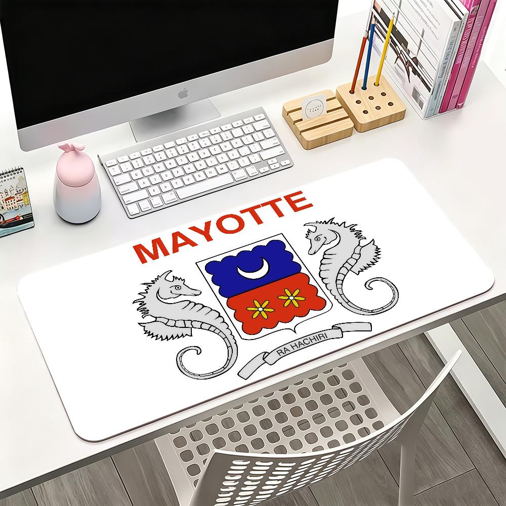 Mayotte flag Mouse Pad For Office Gaming And Keyboards NonSlip Large Waterproof