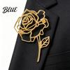 Blumen Revers-Anstecker Rose Brosche Zinklegierung Metall Vielseitig Stilvoll