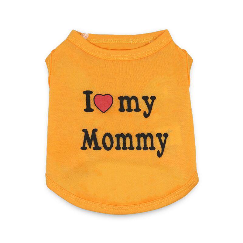 Pet Clothing: Daddy & Mommy Vest for Small Dogs - Spring, Summer, Autumn Styles.