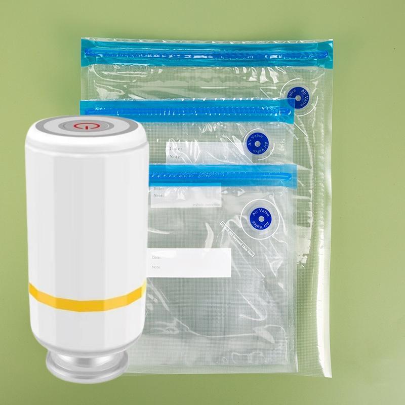1/5/10Pcs Electric Air Pump Automatic Sealing Machine Multifunctional Vacuum Sealer with Bags for Sous Vide Meal Prep Storage