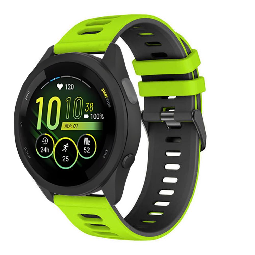 20mm 22mm Two-color Silicone Strap For Garmin Forerunner 265 165 55 965 955 255 570 970 Bracelet Wristband Garmin Venu 4/3 Belt