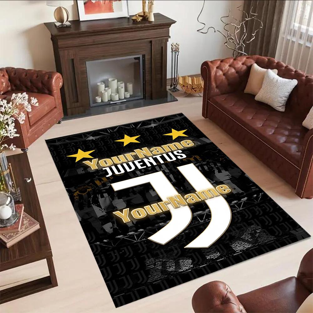 Juventus Customize Text Carpet Design for Game Room Foyer Living Rooms Playrooms Anti-slip Rug Decorate Offices Perfect Birthday/Christmas Gift Idea