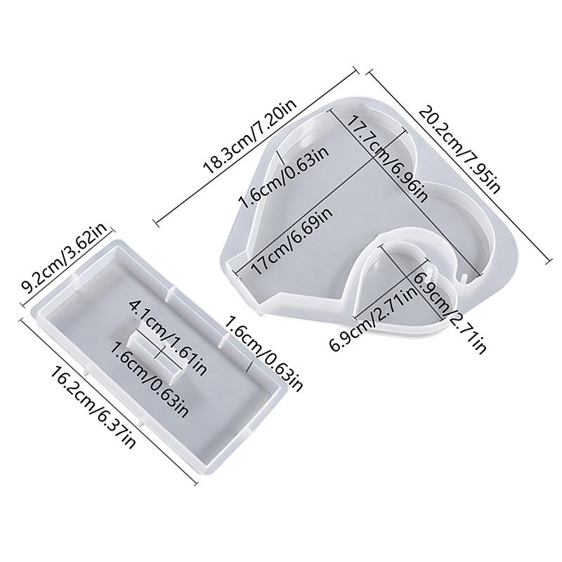Duże Formy Żywiczne na Ramki do Zdjęć, Silikonowe Formy w Kształcie Serca do Żywicy Epoksydowej, Forma DIY do Ekspozycji Ramek na Zdjęcia, Unikalna Forma do Żywicy