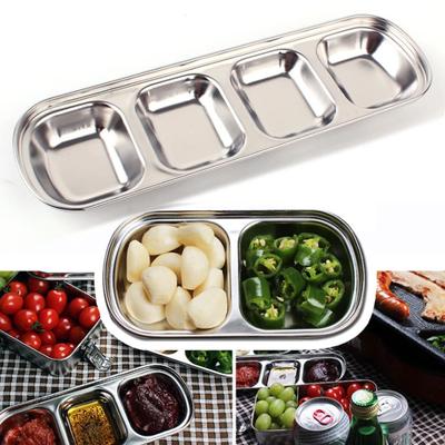 304 Paslanmaz Çelik Biber Kızartma Et Sosu Yemekleri Wasabi Kasesi Ayrı Suşi Sirkesi Soya Tabakları Sofra Takımı Yemek Baharat Tepsisi