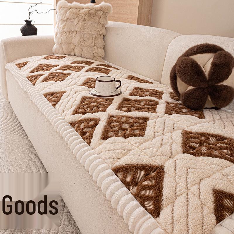 All-Season Ice Silk Non-slip Sofa Cushion Cover