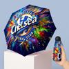 Chelsea FC Pattern Printed Mini 5 Folds 8 Ribs Compact Umbrella Windproof Waterproof Lightweight Portable Folding