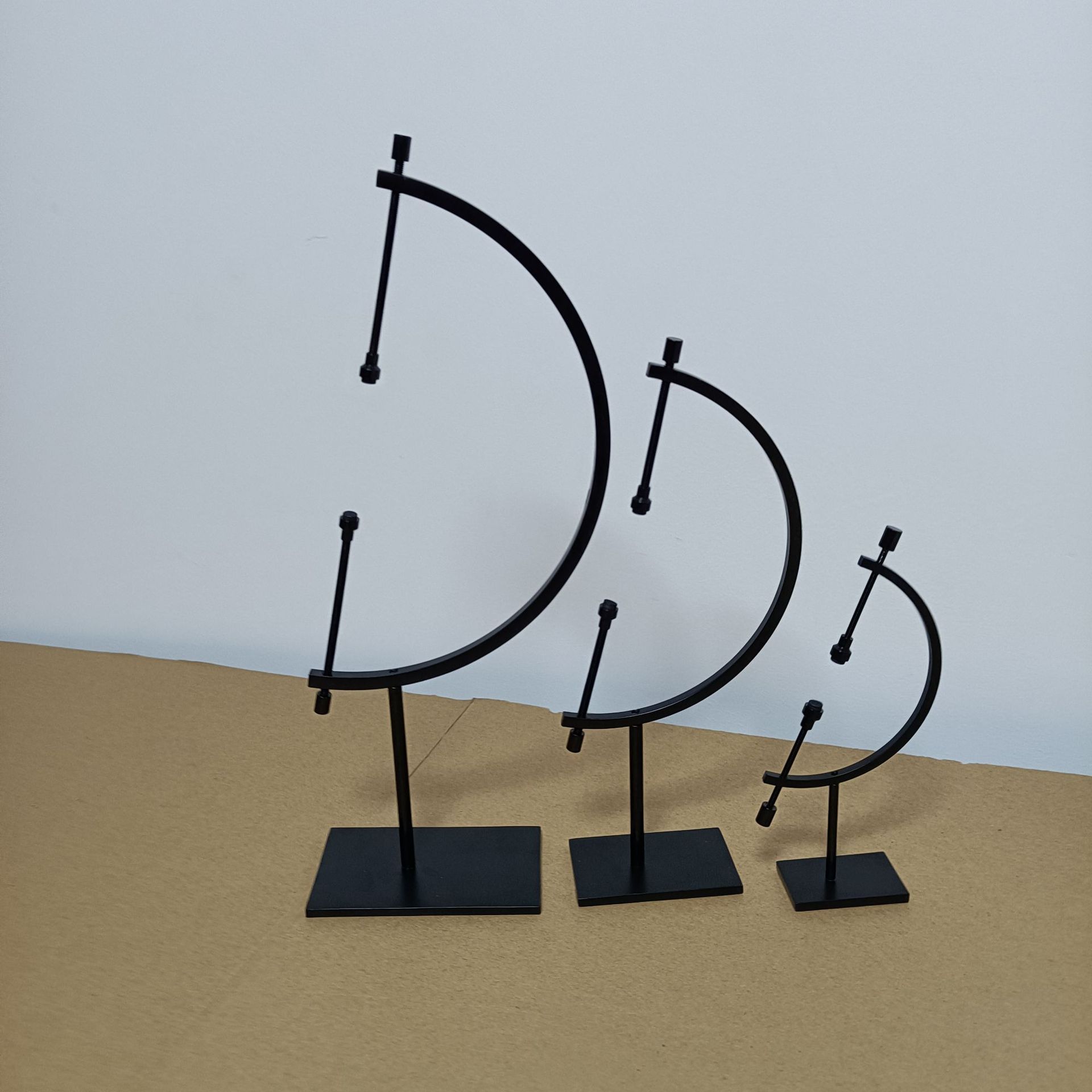 Хрустальный шар с металлическим основанием в форме глобуса, золотой глобус, модная подставка для кристаллов, декоративная фиксированная подставка для шара из агата, украшение, глобус S 10x4x15cm чёрный